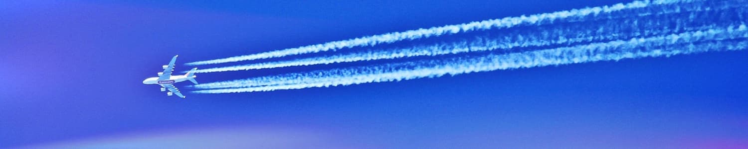 Commercial aircraft in flight